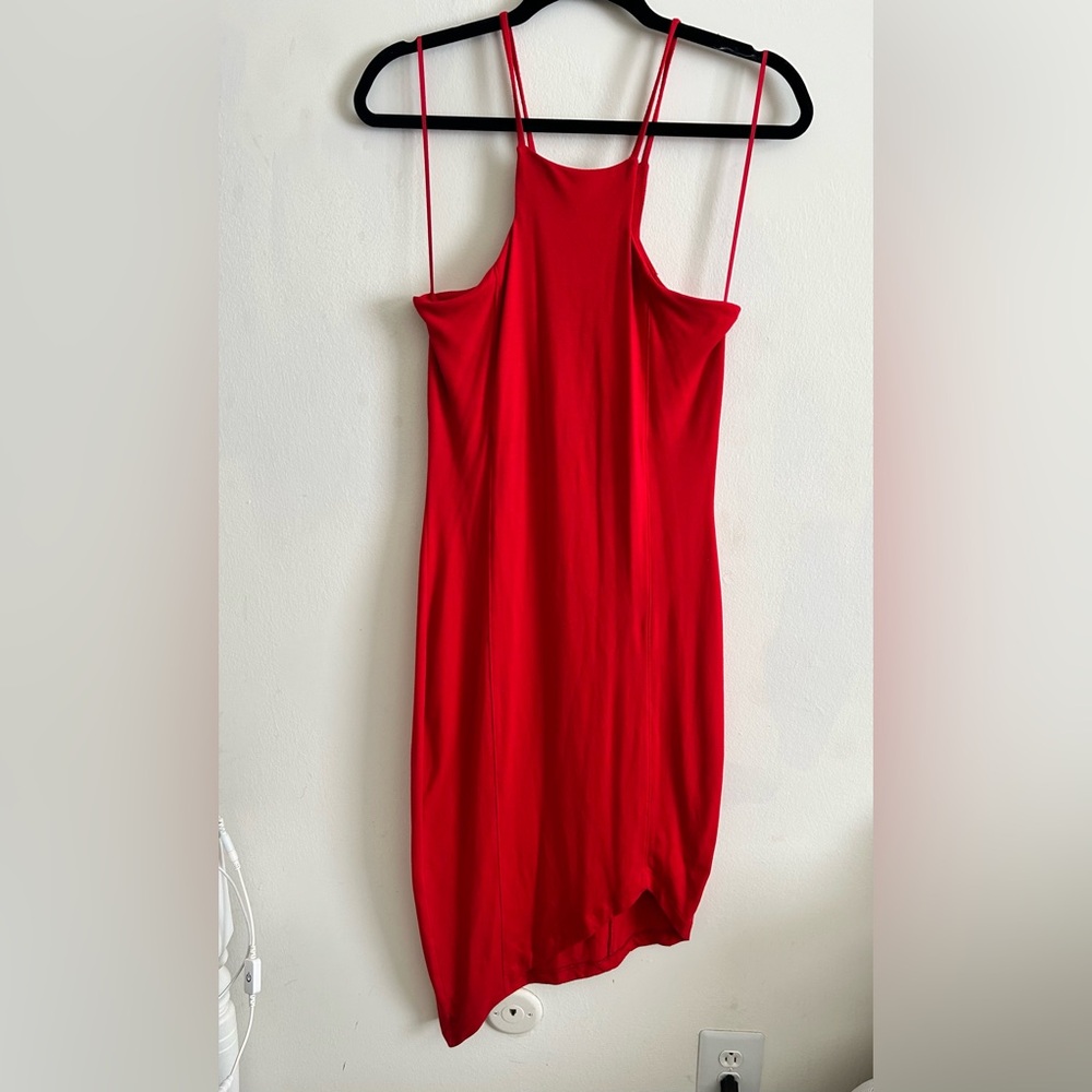 Red Asymmetrical dress